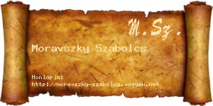Moravszky Szabolcs névjegykártya